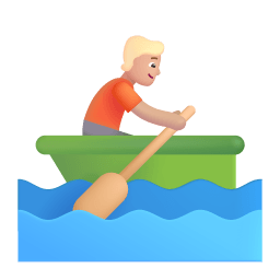 Person Rowing Boat 3d Medium Light icon