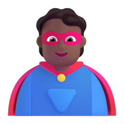 Person Superhero 3d Medium Dark icon