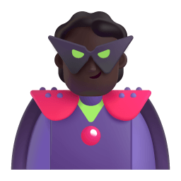 Person Supervillain 3d Dark icon