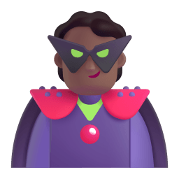 Person Supervillain 3d Medium Dark icon