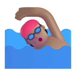 Person Swimming 3d Medium icon