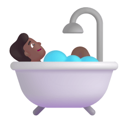 Person Taking Bath 3d Medium Dark icon