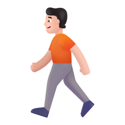 Person Walking 3d Light icon
