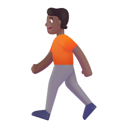 Person Walking 3d Medium Dark icon