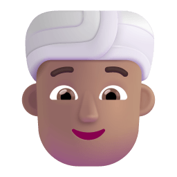 Person Wearing Turban 3d Medium icon