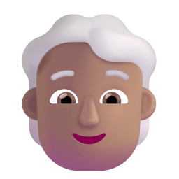Person White Hair 3d Medium icon