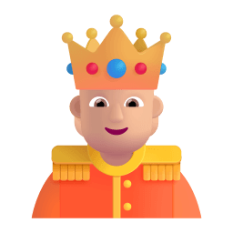 Person With Crown 3d Medium Light icon