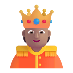 Person With Crown 3d Medium icon
