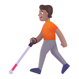 Person With White Cane 3d Medium icon