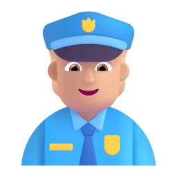 Police Officer 3d Medium Light icon