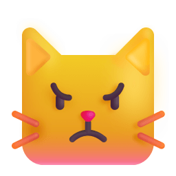 Pouting Cat 3d icon