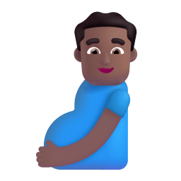 Pregnant Man 3d Medium Dark icon