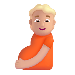 Pregnant Person 3d Medium Light icon
