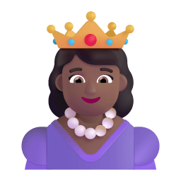 Princess 3d Medium Dark icon