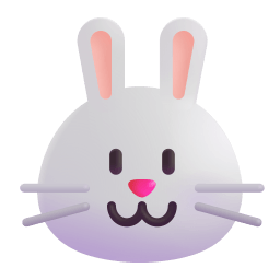 Rabbit Face 3d icon