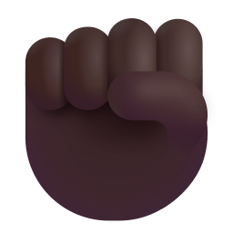 Raised Fist 3d Dark icon