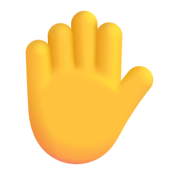 Raised Hand 3d Default icon