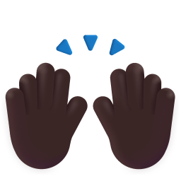 Raising Hands 3d Dark icon