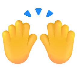 Raising Hands 3d Default icon