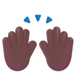 Raising Hands 3d Medium Dark icon