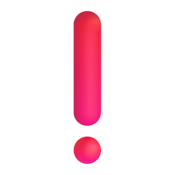 Red Exclamation Mark 3d icon