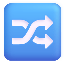 Shuffle Tracks Button 3d icon