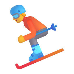 Skier 3d icon