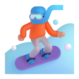 Snowboarder 3d Medium Light icon