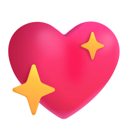 Sparkling Heart 3d icon