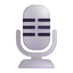 Studio Microphone 3d icon