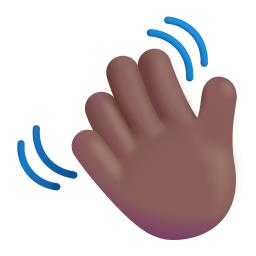 Waving Hand 3d Medium Dark icon