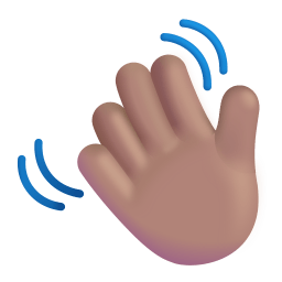 Waving Hand 3d Medium icon