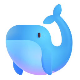 Whale 3d icon