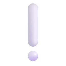 White Exclamation Mark 3d icon