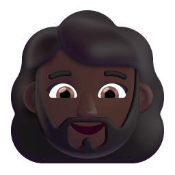 Woman Beard 3d Dark icon