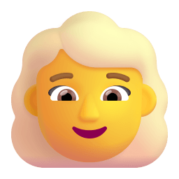 Woman Blonde Hair 3d Default icon