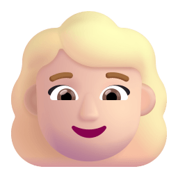 Woman Blonde Hair 3d Light icon