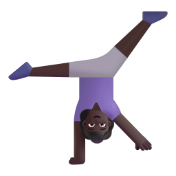 Woman Cartwheeling 3d Dark icon