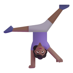 Woman Cartwheeling 3d Medium Dark icon