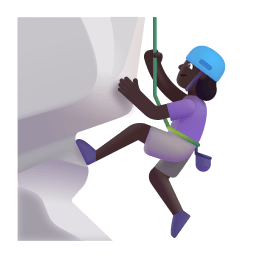 Woman Climbing 3d Dark icon