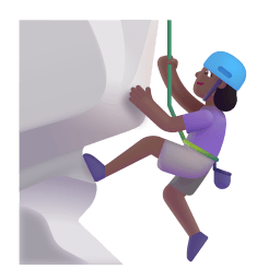 Woman Climbing 3d Medium Dark icon