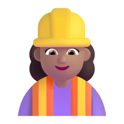 Woman Construction Worker 3d Medium icon