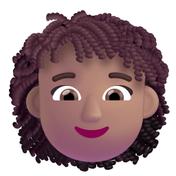 Woman Curly Hair 3d Medium icon