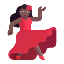 Woman Dancing 3d Medium Dark icon