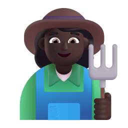 Woman Farmer 3d Dark icon