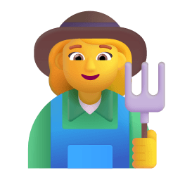 Woman Farmer 3d Default icon