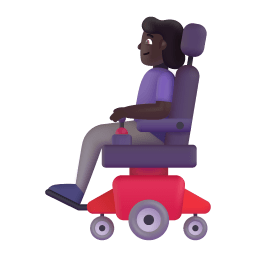 Woman In Motorized Wheelchair 3d Dark icon
