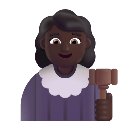 Woman Judge 3d Dark icon