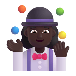 Woman Juggling 3d Dark icon