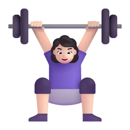 Woman Lifting Weights 3d Light icon